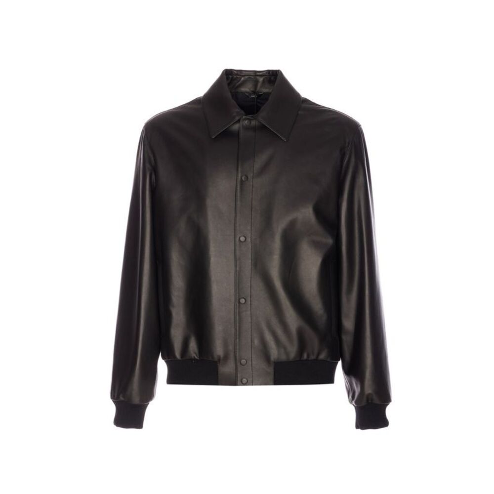Fendi Men Maxi Lettering Fendi Leather Jacket